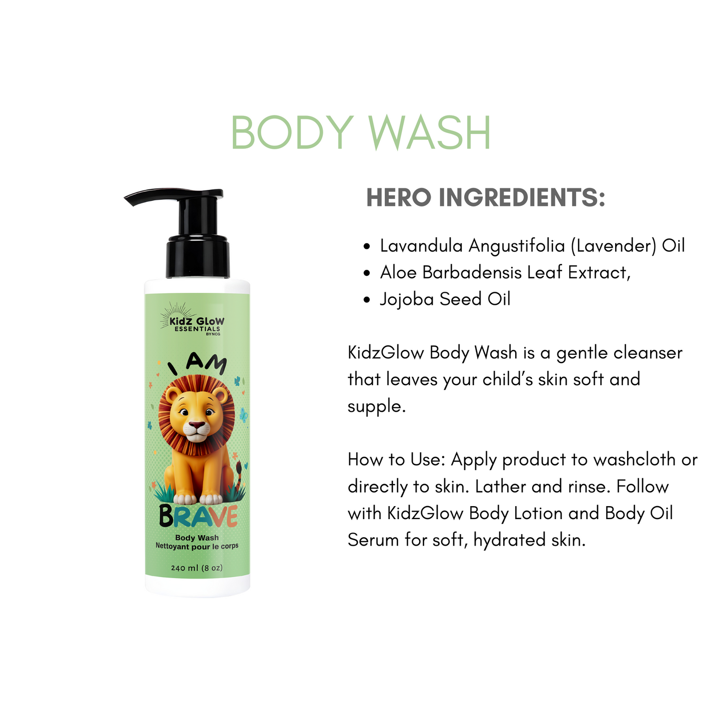 Kids gentle tear-free body wash bottle – KidzGlow Essentials
Natural body lotion for kids sensitive skin – KidzGlow Essentials
Affirmation-powered kids chest rub – BreatheEase Balm