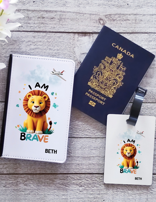 Personalized Kids Passport Holder & Luggage Tag Set – Travel Accessories Little Explorer Passport Holder Sets- Passport Cover Personalized - Personalized Luggage Tags-Travel Essentials Holder For Kids