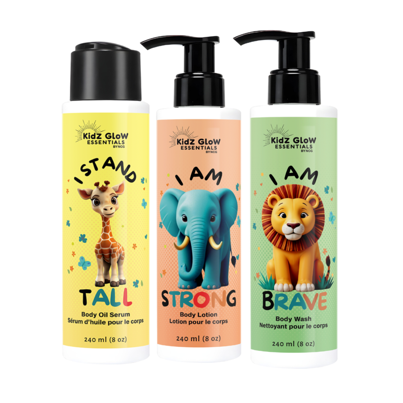 Natural Skincare Set for Kids with Body Wash, Lotion & Oil Serum | The Everyday Glow Trio